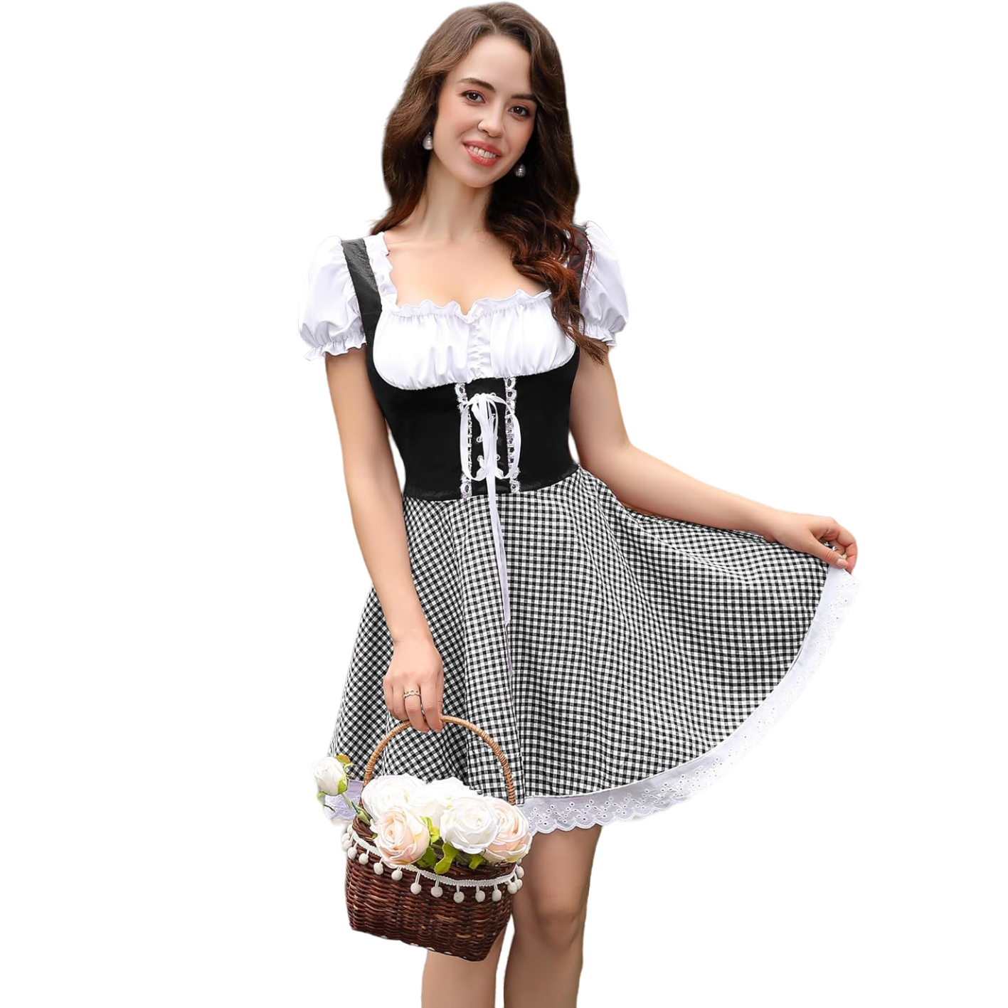 Womens German Dirndl Oktoberfest Costume for Traditional Bavarian Halloween